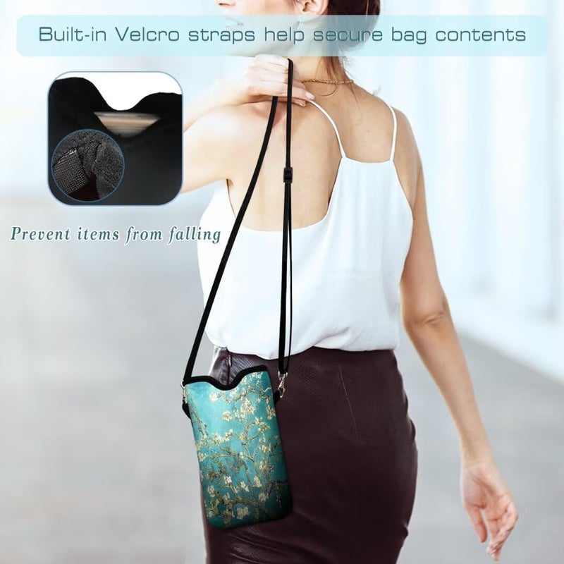 FREZORA Cell Phone Sleeves Bag Case Crossbody Neoprene Holder Lanyard Phone Pouch for Women Men 7.5 X 4.5 Inche - Twig - Image 5